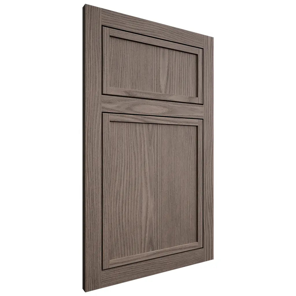 Shiloh Cabinetry Flush Inset Napa Vertical White Oak Plain Cut Clay Door