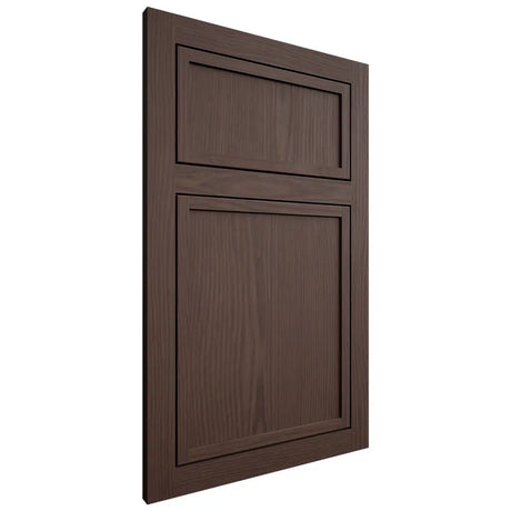 Shiloh Cabinetry Flush Inset Napa Vertical White Oak Plain Cut Dusk Door
