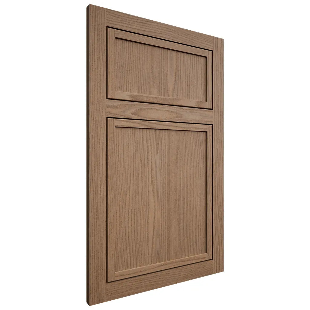 Shiloh Cabinetry Flush Inset Napa Vertical White Oak Plain Cut Medium Door