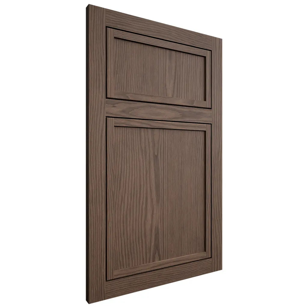 Shiloh Cabinetry Flush Inset Napa Vertical White Oak Plain Cut Mineral Door