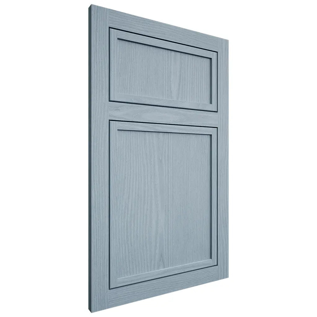 Shiloh Cabinetry Flush Inset Napa Vertical White Oak Plain Cut Sky Door