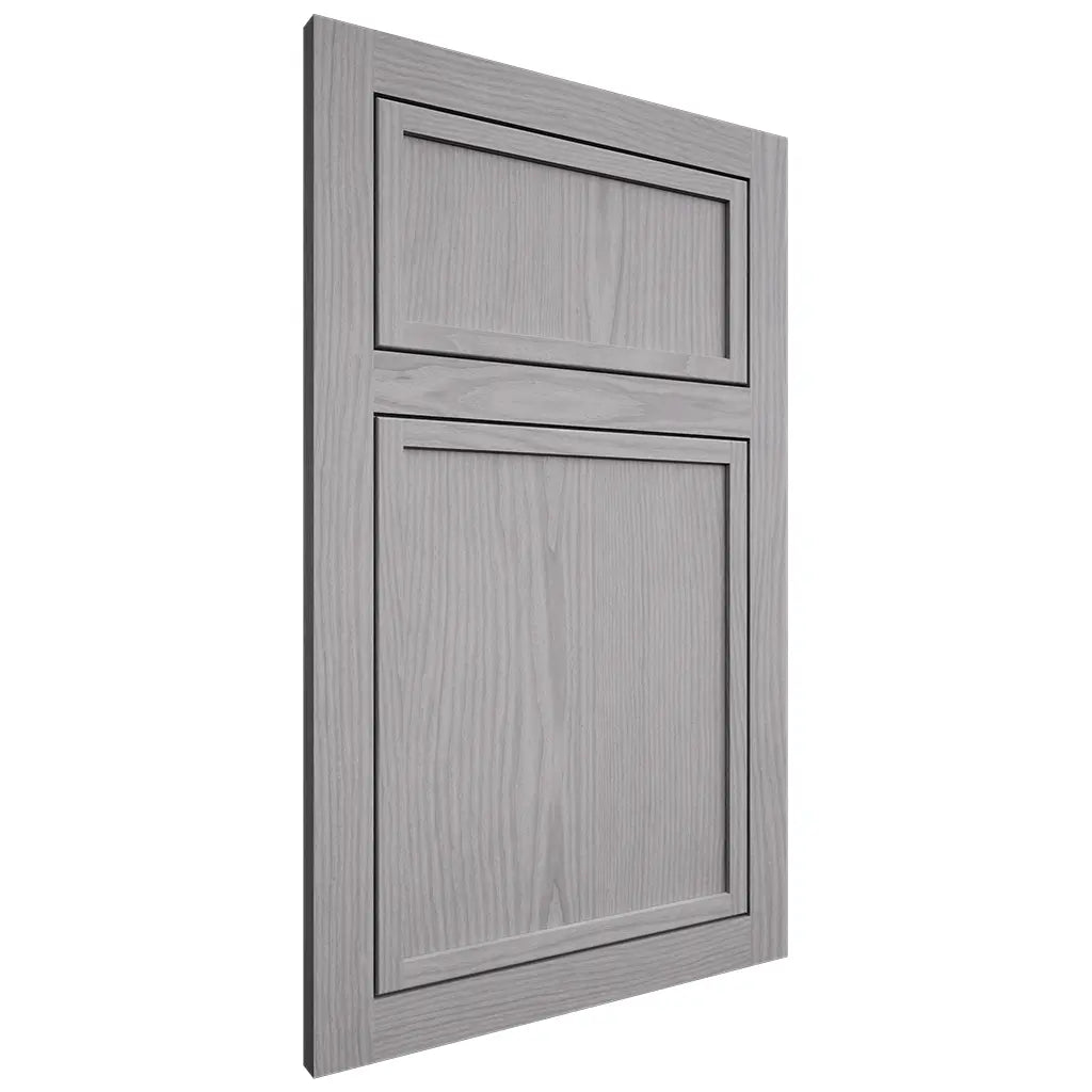 Shiloh Cabinetry Flush Inset Napa Vertical White Oak Plain Cut Stratus Door