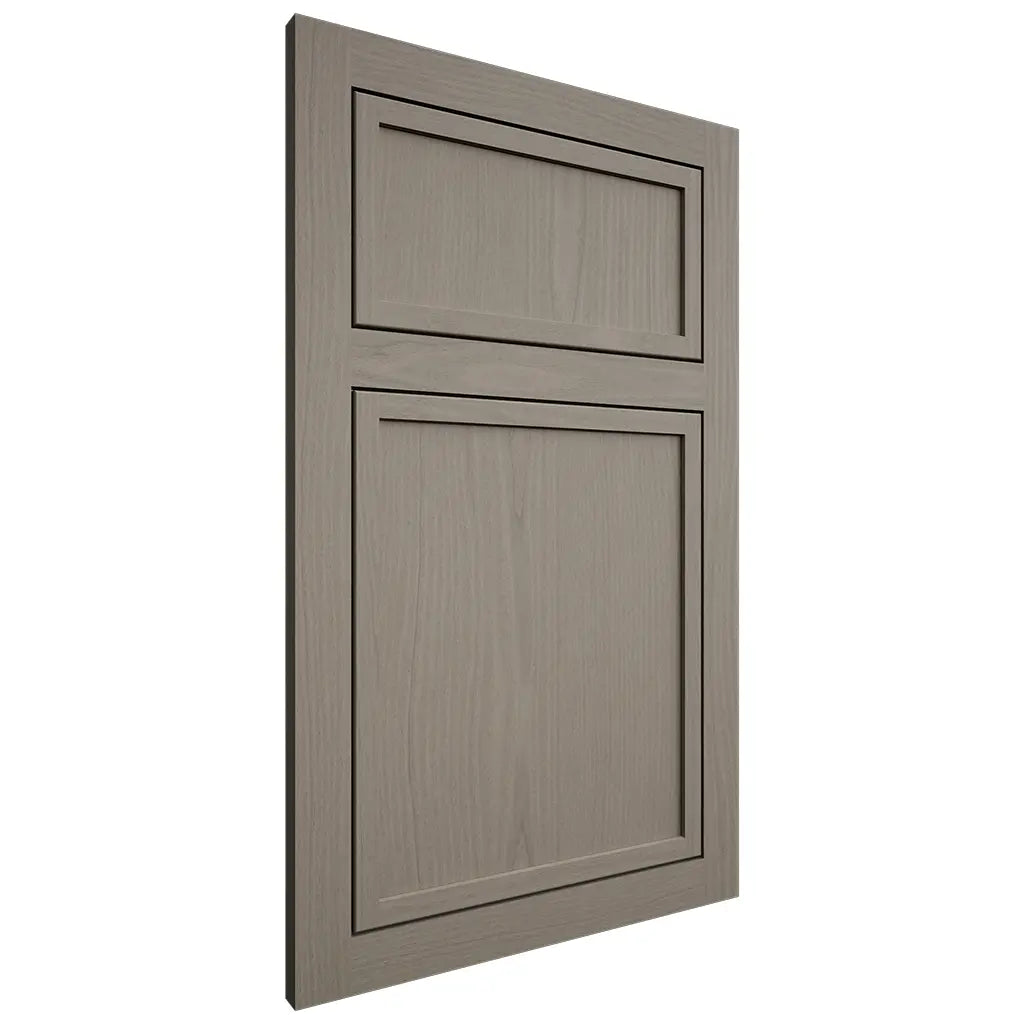 Shiloh Cabinetry Flush Inset Napa Vertical White Oak Plain Cut Thyme Door