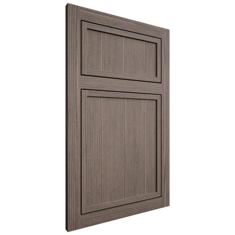 Shiloh Cabinetry Flush Inset Napa Vertical White Oak Rift Cut Clay Door
