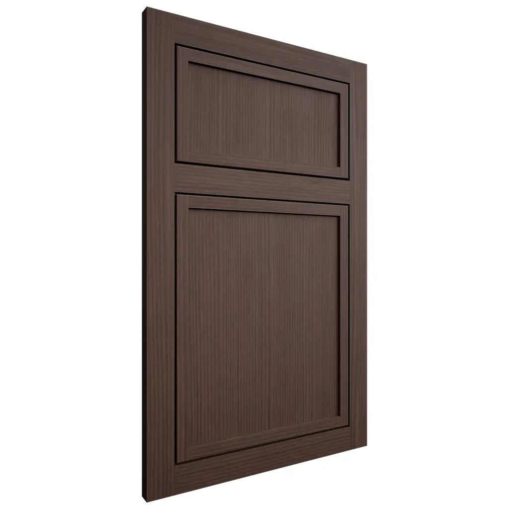 Shiloh Cabinetry Flush Inset Napa Vertical White Oak Rift Cut Dusk Door
