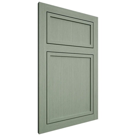 Shiloh Cabinetry Flush Inset Napa Vertical White Oak Rift Cut Moss Door