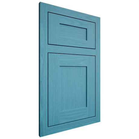 Shiloh Cabinetry Flush Inset New Haven White Oak Plain Cut Aqua Door