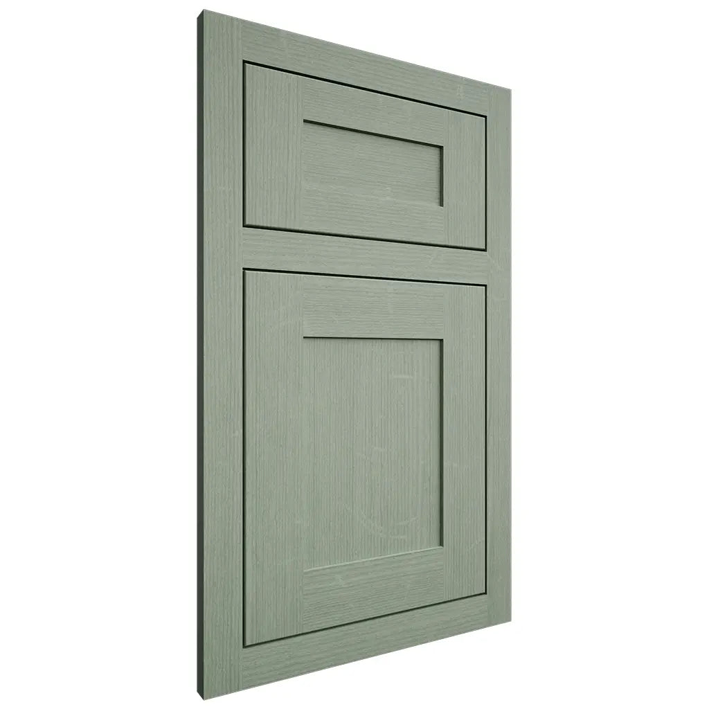 Shiloh Cabinetry Flush Inset New Haven White Oak Quarter Sawn Moss Door