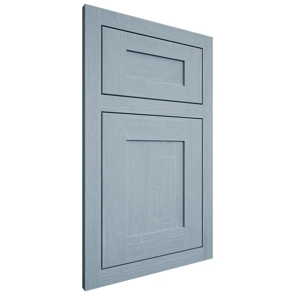 Shiloh Cabinetry Flush Inset New Haven White Oak Quarter Sawn Sky Door
