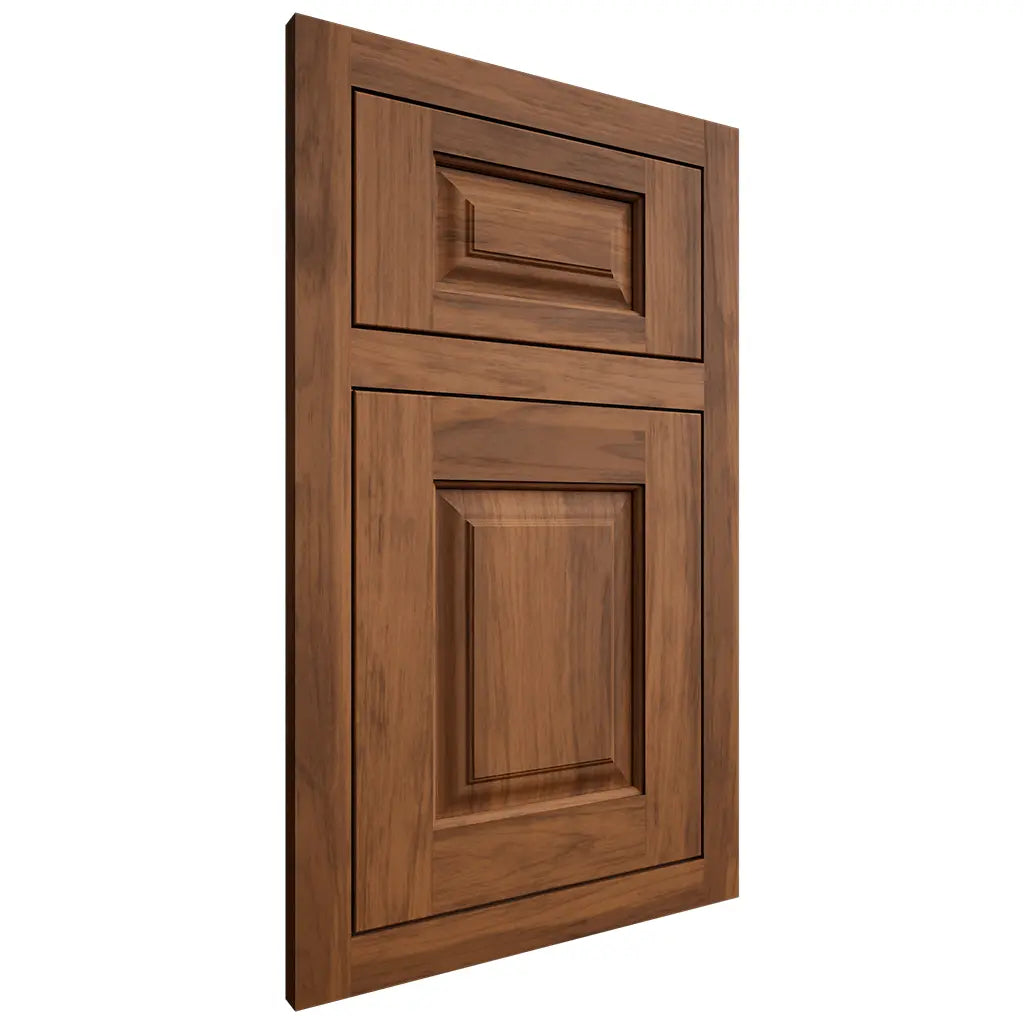 Shiloh Cabinetry Flush Inset Oxford Hickory Plain Cut Burnt Sugar Door