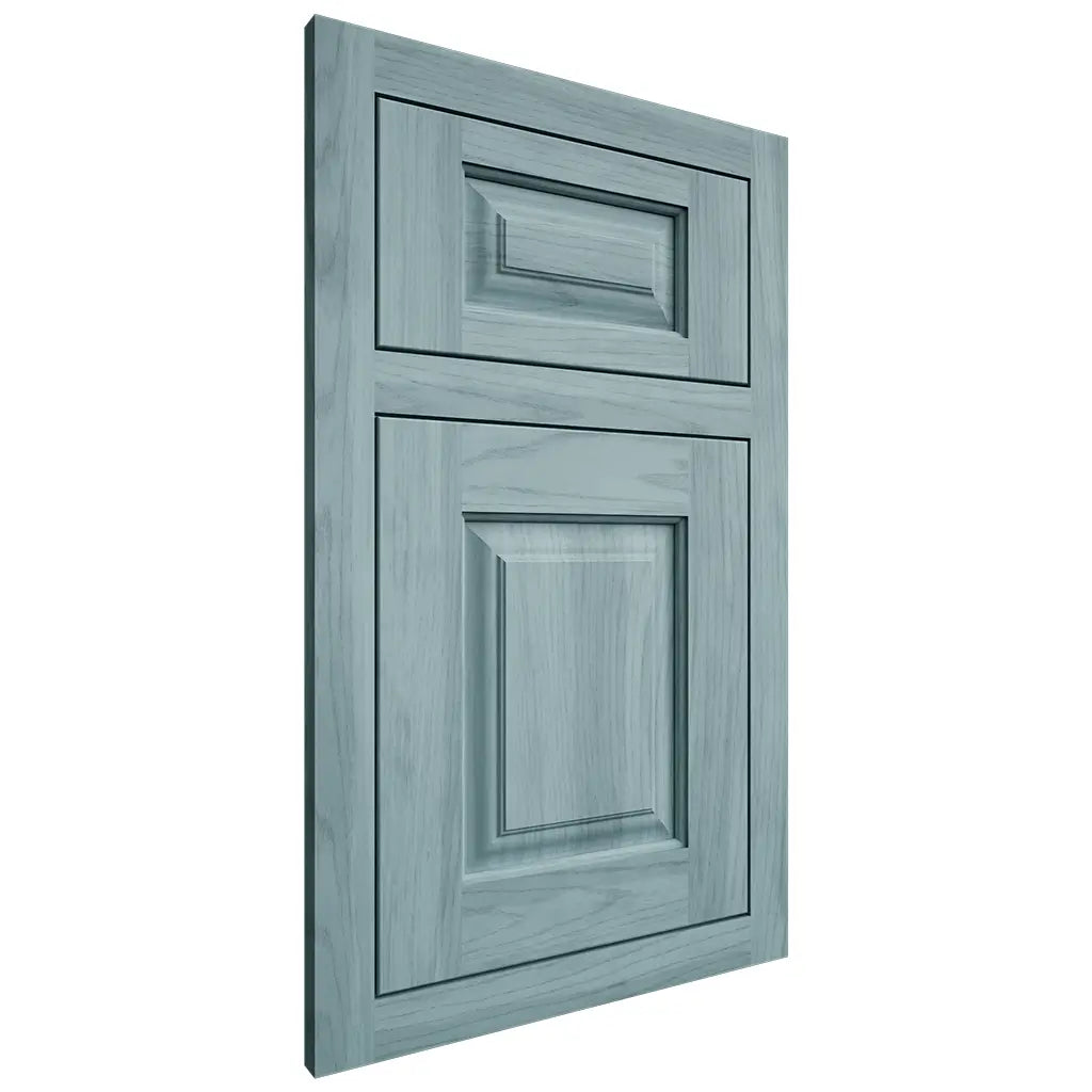 Shiloh Cabinetry Flush Inset Oxford Hickory Plain Cut Sky Door