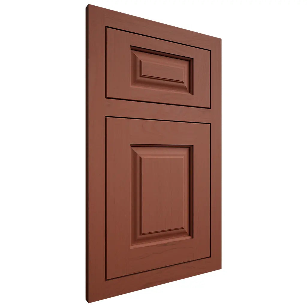 Shiloh Cabinetry Flush Inset Oxford Maple Plain Cut Cayenne Door