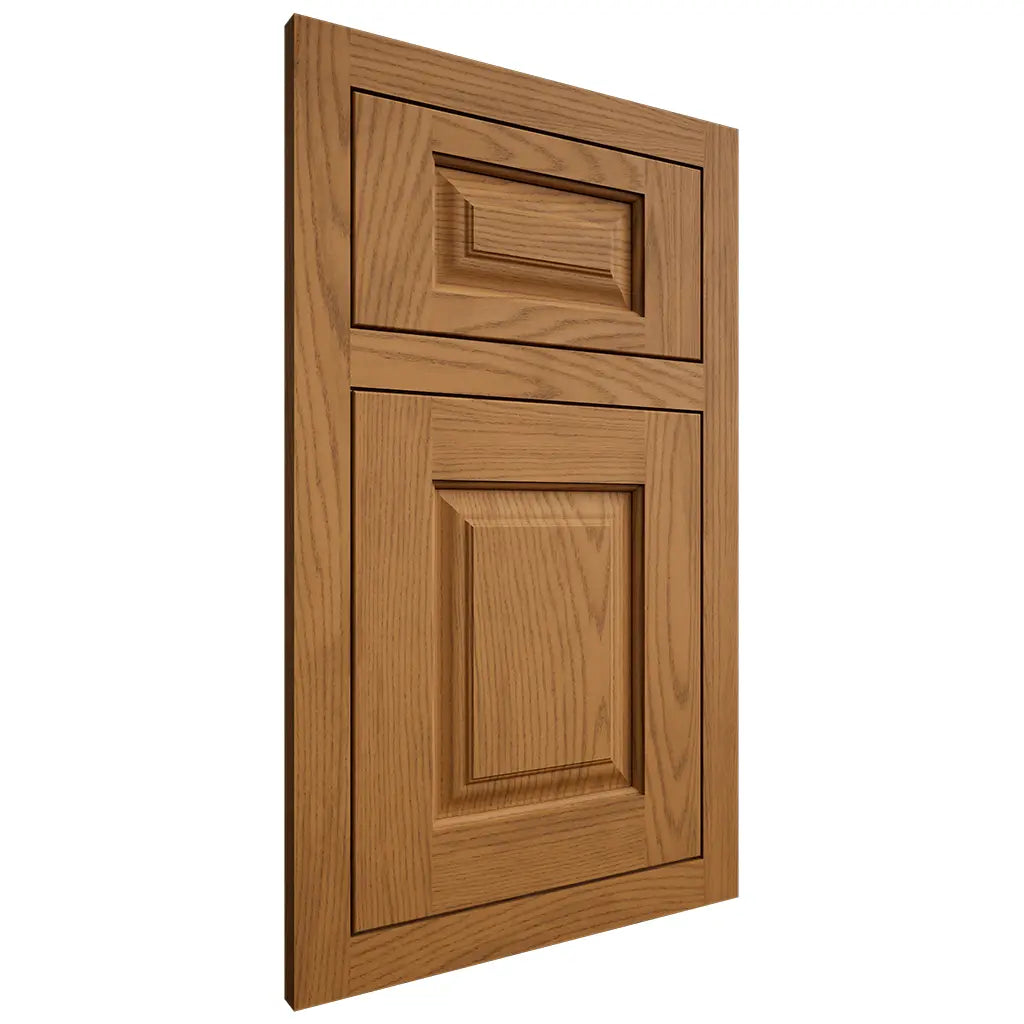 Shiloh Cabinetry Flush Inset Oxford Red Oak Plain Cut Autumn Door
