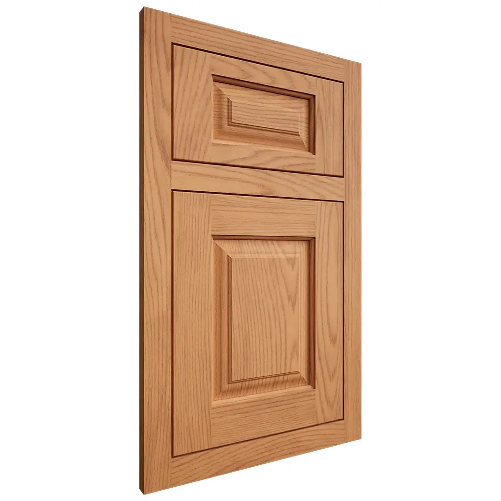 Shiloh Cabinetry Flush Inset Oxford Red Oak Plain Cut Medium Door