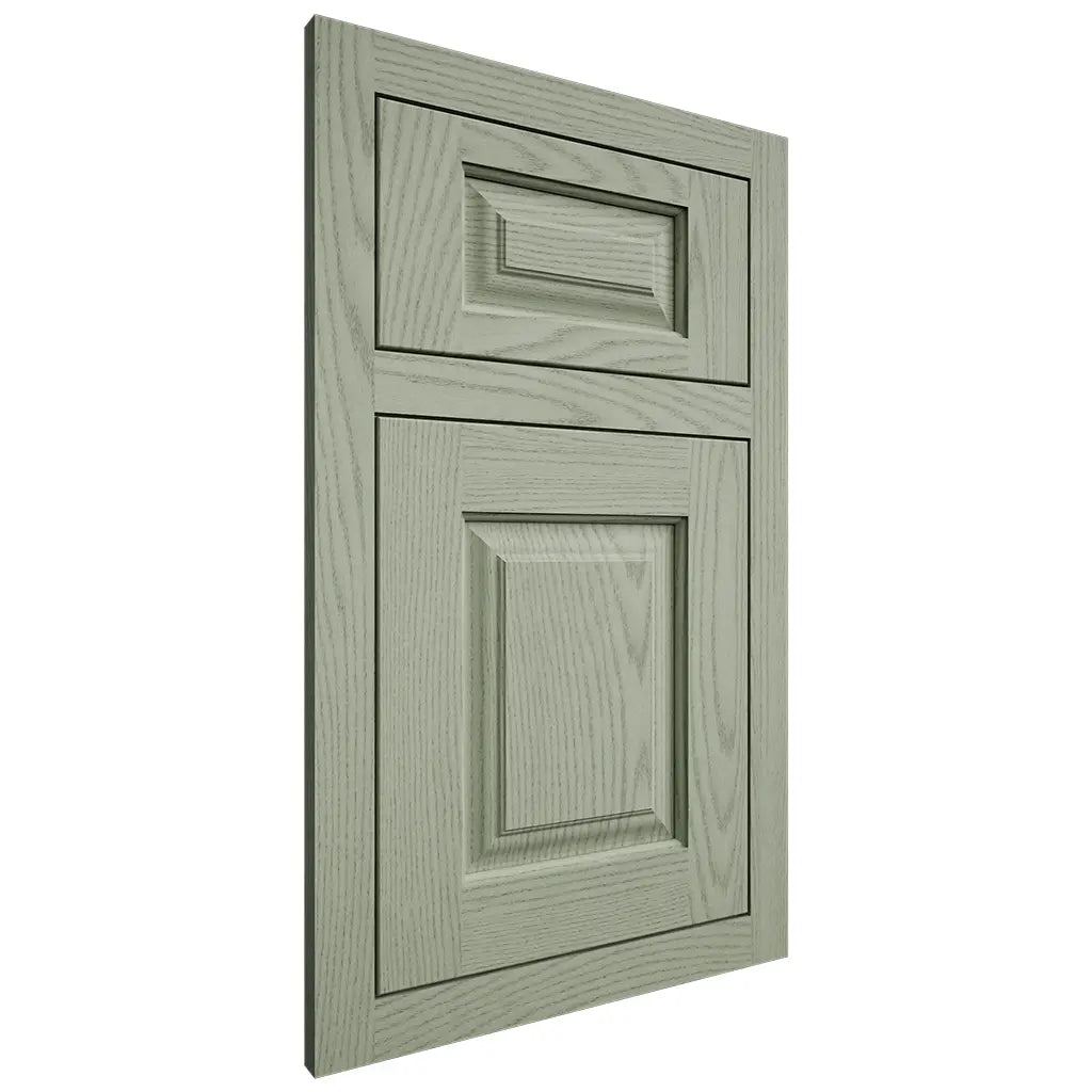 Shiloh Cabinetry Flush Inset Oxford Red Oak Plain Cut Moss Door