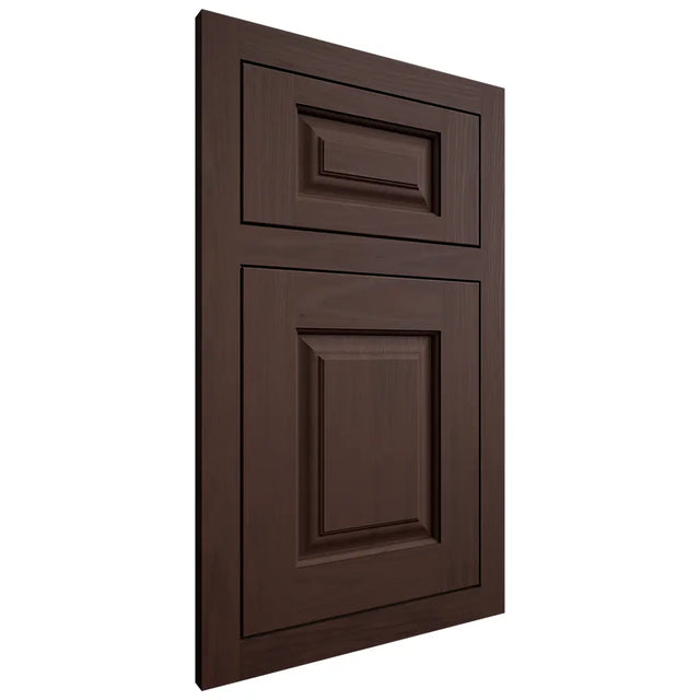 Shiloh Cabinetry Flush Inset Oxford Walnut Plain Cut Bison Door
