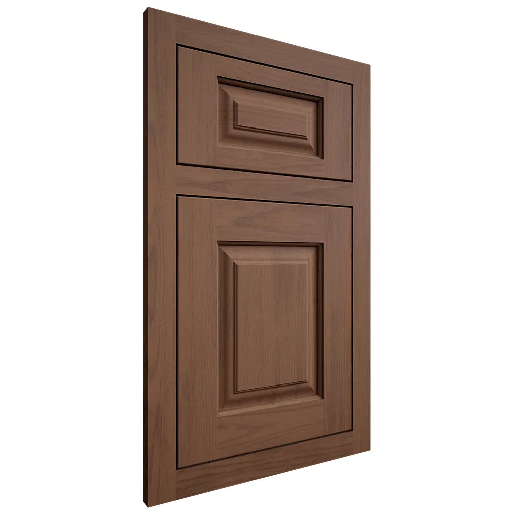 Shiloh Cabinetry Flush Inset Oxford Walnut Plain Cut Natural Door