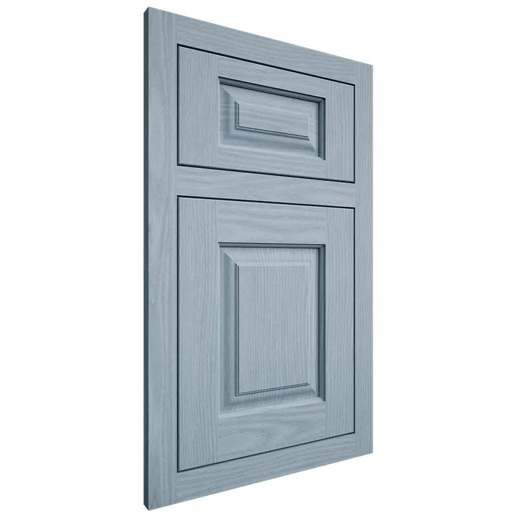 Shiloh Cabinetry Flush Inset Oxford White Oak Plain Cut Sky Door