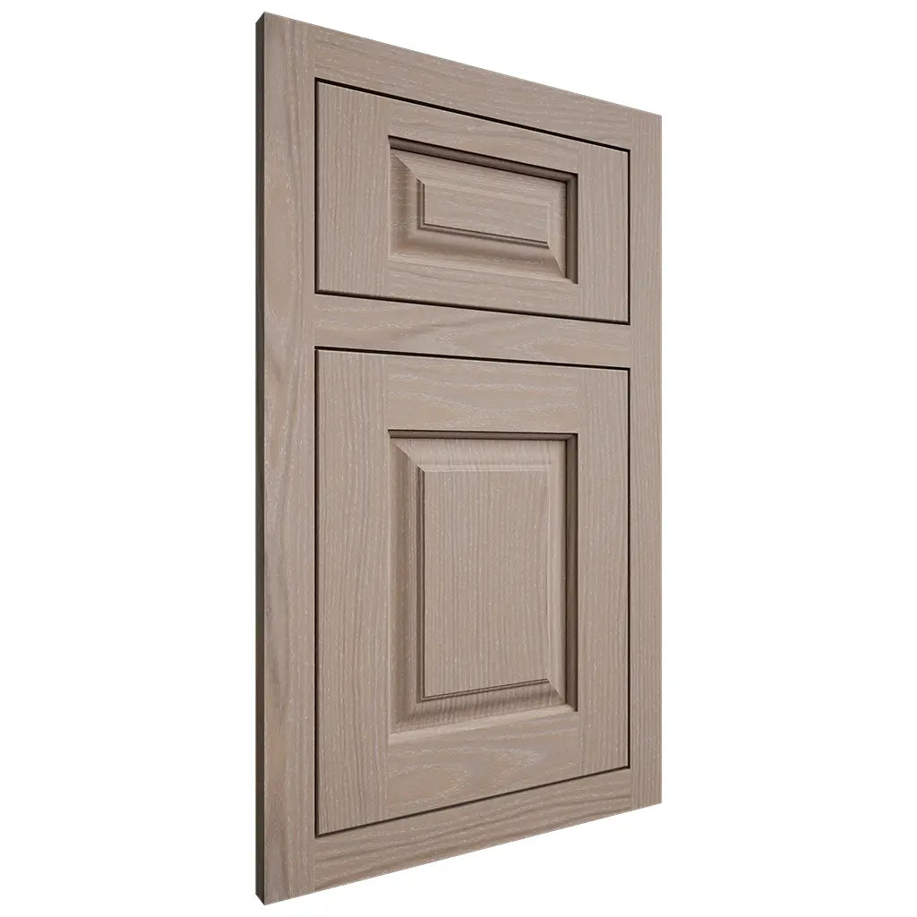 Shiloh Cabinetry Flush Inset Oxford White Oak Plain Cut Whitewash Door