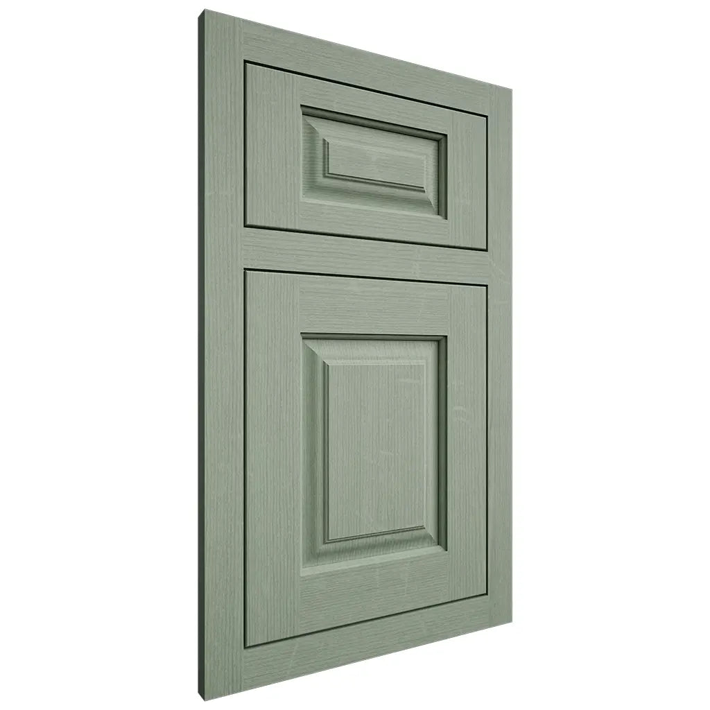Shiloh Cabinetry Flush Inset Oxford White Oak Quarter Sawn Moss Door