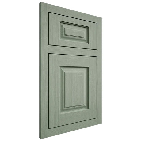 Shiloh Cabinetry Flush Inset Oxford White Oak Quarter Sawn Moss Door