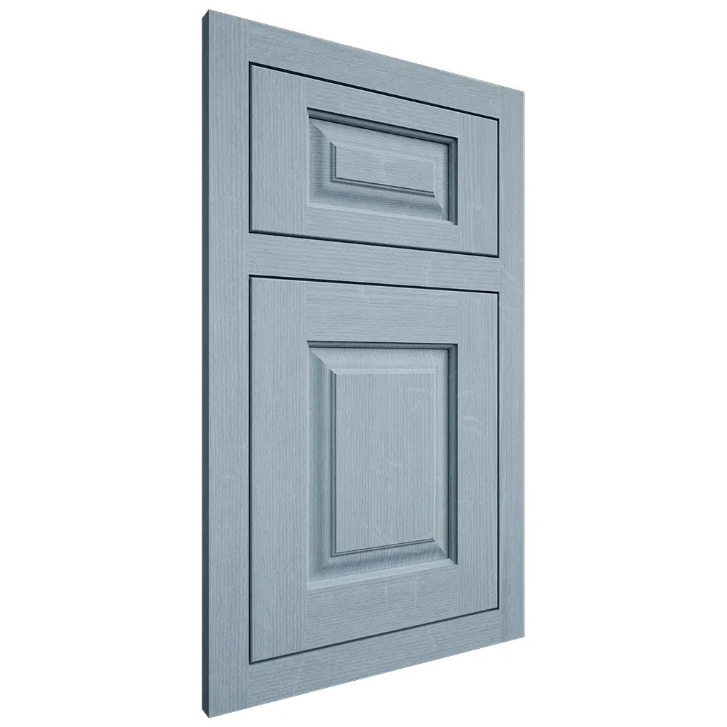 Shiloh Cabinetry Flush Inset Oxford White Oak Quarter Sawn Sky Door