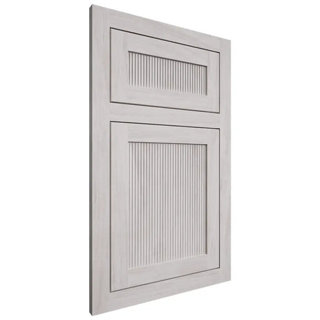Shiloh Cabinetry Flush Inset Reeded Malibu Alder Plain Cut Cotton Door