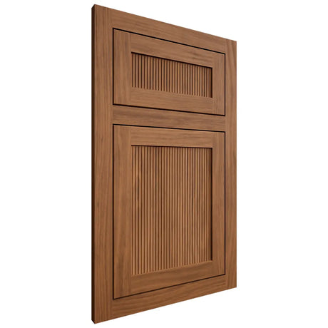Shiloh Cabinetry Flush Inset Reeded Malibu Cherry Plain Cut Coffee Door
