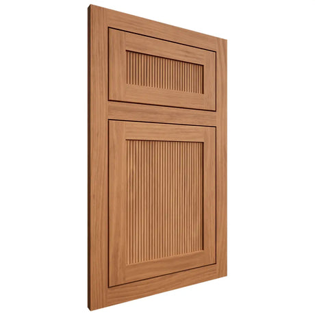 Shiloh Cabinetry Flush Inset Reeded Malibu Cherry Plain Cut Medium Door