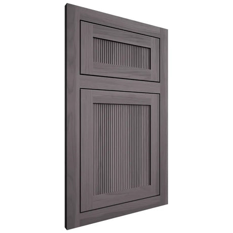 Shiloh Cabinetry Flush Inset Reeded Malibu Hickory Plain Cut Cadet Door