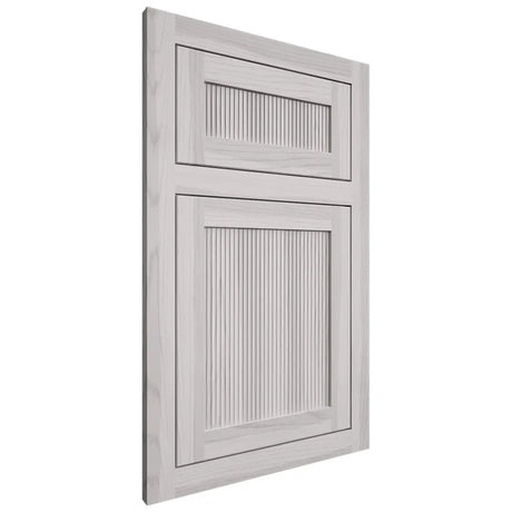 Shiloh Cabinetry Flush Inset Reeded Malibu Hickory Plain Cut Cotton Door