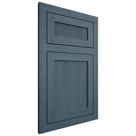 Shiloh Cabinetry Flush Inset Reeded Malibu Hickory Plain Cut Hudson Door