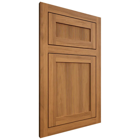 Shiloh Cabinetry Flush Inset Reeded Malibu Hickory Plain Cut Medium Door