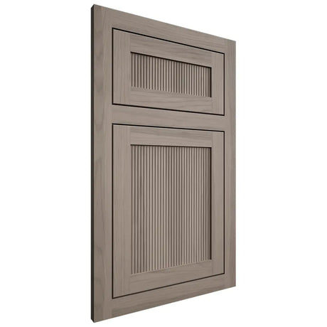 Shiloh Cabinetry Flush Inset Reeded Malibu Hickory Plain Cut Sterling Door