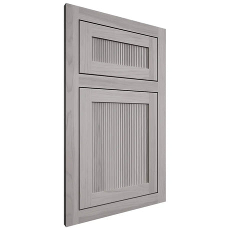Shiloh Cabinetry Flush Inset Reeded Malibu Hickory Plain Cut Stratus Door