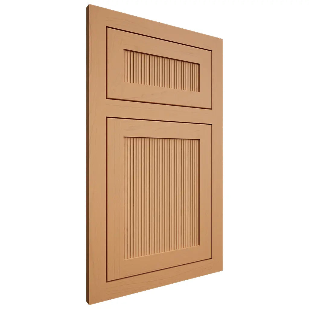 Shiloh Cabinetry Flush Inset Reeded Malibu Maple Plain Cut Golden Door