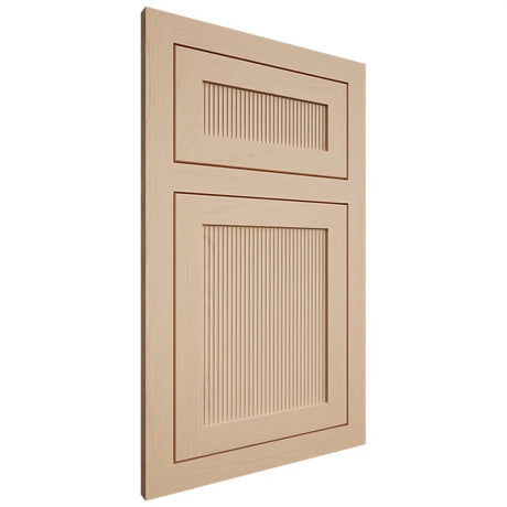 Shiloh Cabinetry Flush Inset Reeded Malibu Maple Plain Cut Natural Door