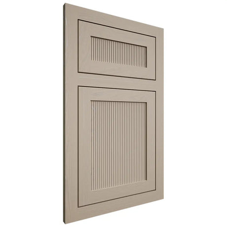 Shiloh Cabinetry Flush Inset Reeded Malibu Maple Plain Cut Pebble Door