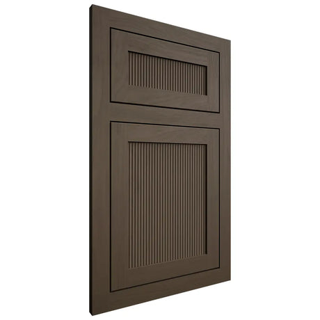 Shiloh Cabinetry Flush Inset Reeded Malibu Maple Plain Cut Perfect Brown Door