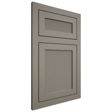 Shiloh Cabinetry Flush Inset Reeded Malibu Maple Plain Cut Thyme Door