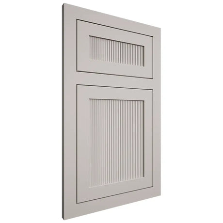 Shiloh Cabinetry Flush Inset Reeded Malibu Paintable Amazing Gray Door