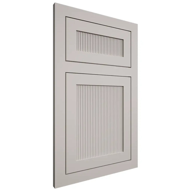 Shiloh Cabinetry Flush Inset Reeded Malibu Paintable Amazing Gray Door