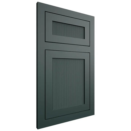 Shiloh Cabinetry Flush Inset Reeded Malibu Paintable Billiard Green Door