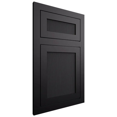 Shiloh Cabinetry Flush Inset Reeded Malibu Paintable Black Door