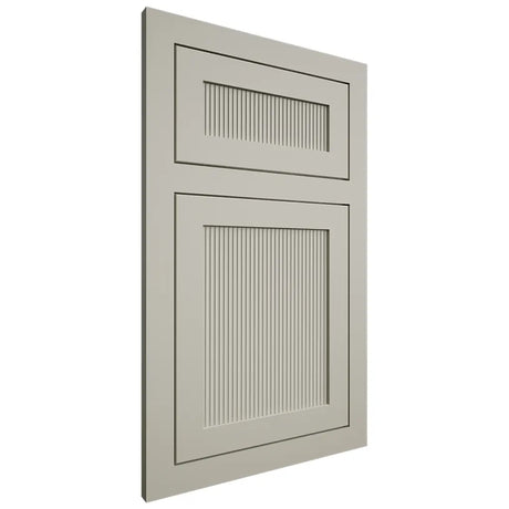 Shiloh Cabinetry Flush Inset Reeded Malibu Paintable Clary Sage Door