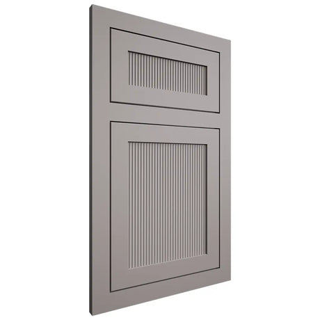 Shiloh Cabinetry Flush Inset Reeded Malibu Paintable Dovetail Gray Door