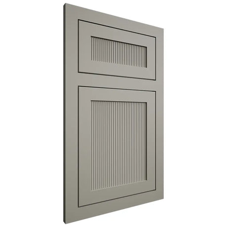 Shiloh Cabinetry Flush Inset Reeded Malibu Paintable Evergreen Fog Door