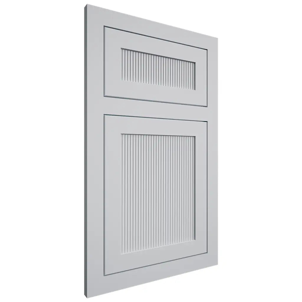 Shiloh Cabinetry Flush Inset Reeded Malibu Paintable Niebla Azul Door