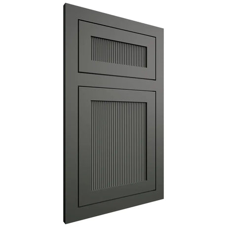 Shiloh Cabinetry Flush Inset Reeded Malibu Paintable Pewter Green Door