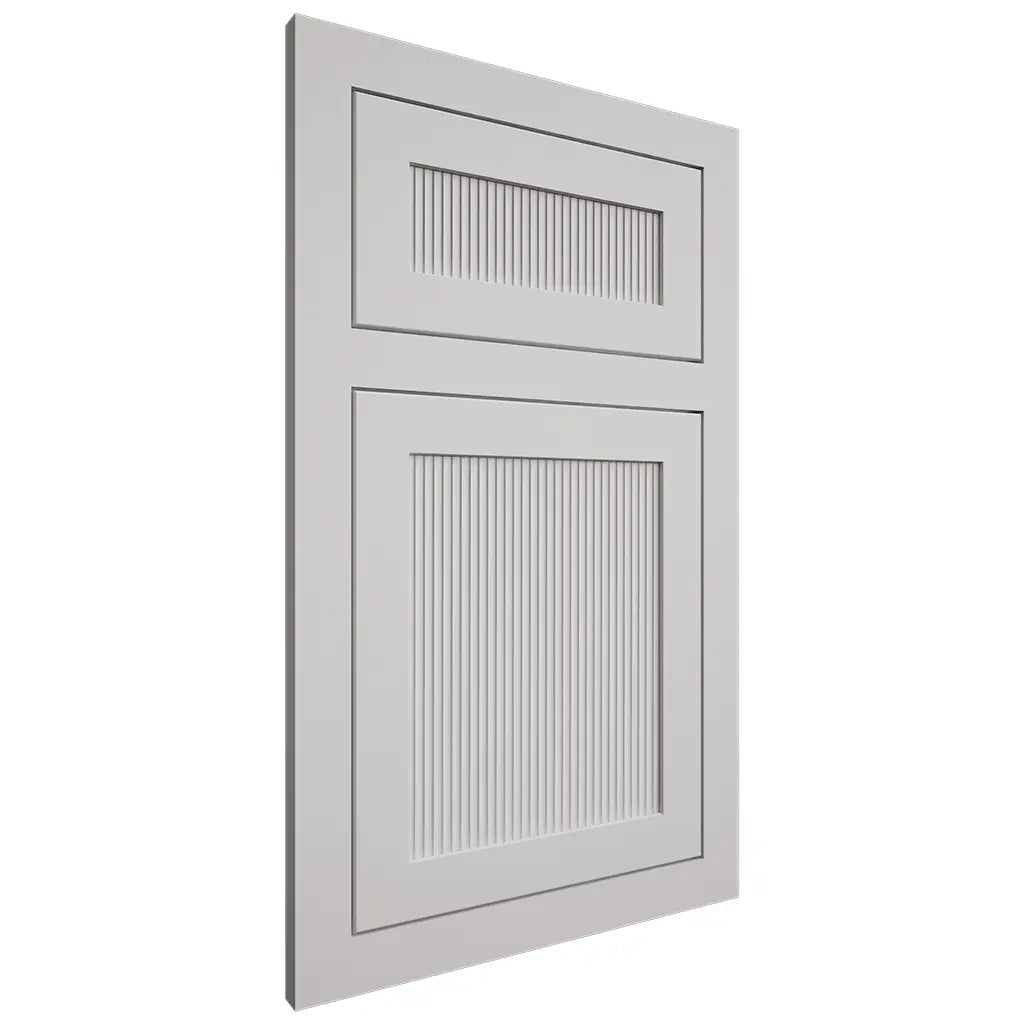 Shiloh Cabinetry Flush Inset Reeded Malibu Paintable Repose Gray Door